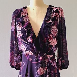 Gabby Skye ruffle faux wrap dress size 12
